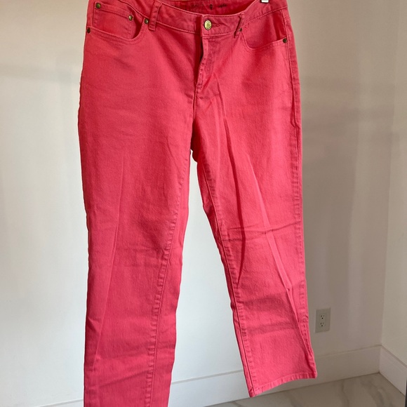 Jennifer Lopez sz. 10 coral Capri jeans - Picture 4 of 4